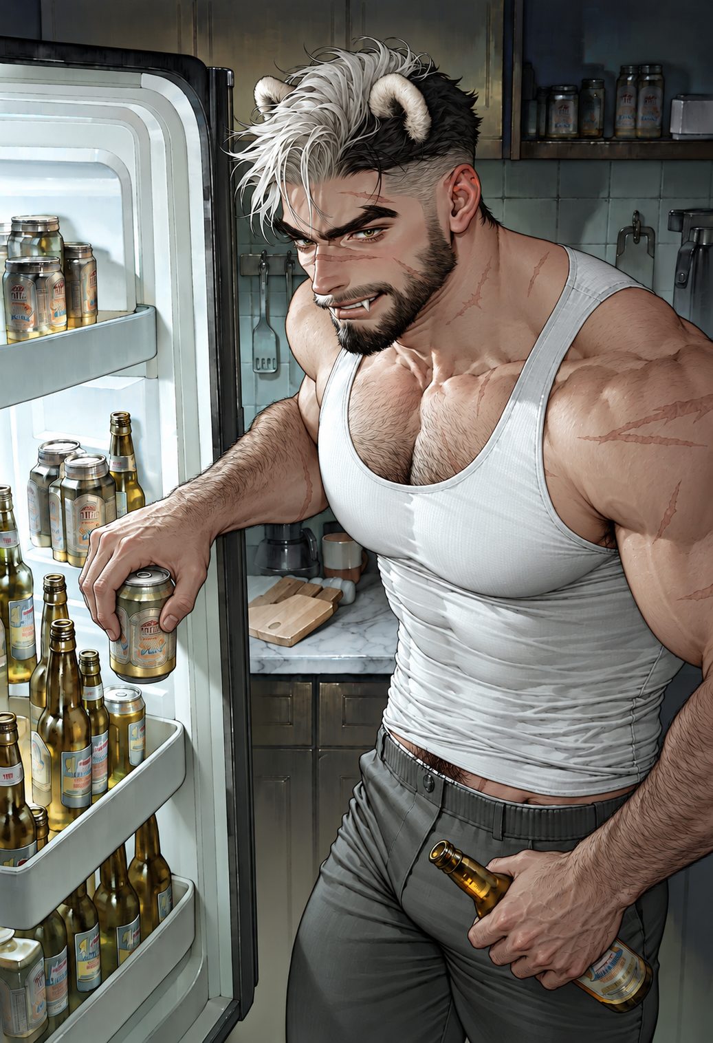 냉장고 앞의 라텔